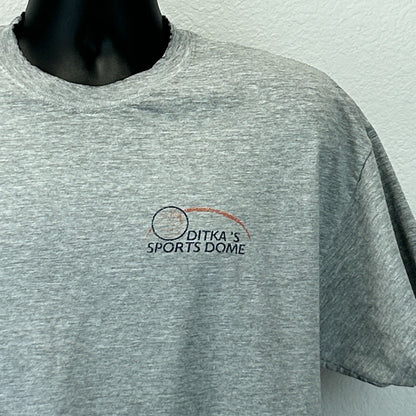 Vintage Y2Ks Ditkas Sports Dome T Shirt Chicago Bears Mike Ditka Gray XL X-Large