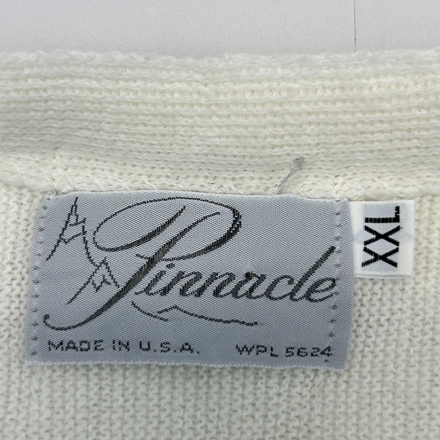 Vintage 70s 80s Kraft Foodservice Cardigan Sweater Food Service White L Large