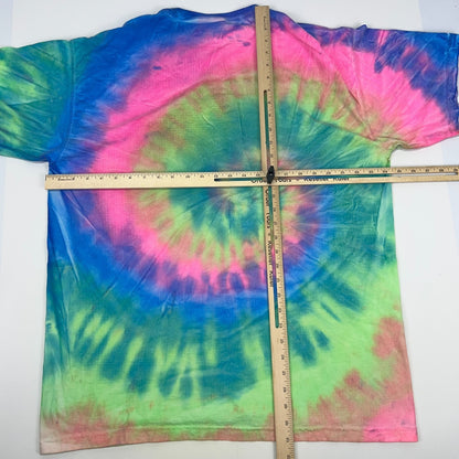 Perfect Day at Coco Cay T Shirt XL X-Large Blue Pink Tie Dye Bahamas Cruise Tee