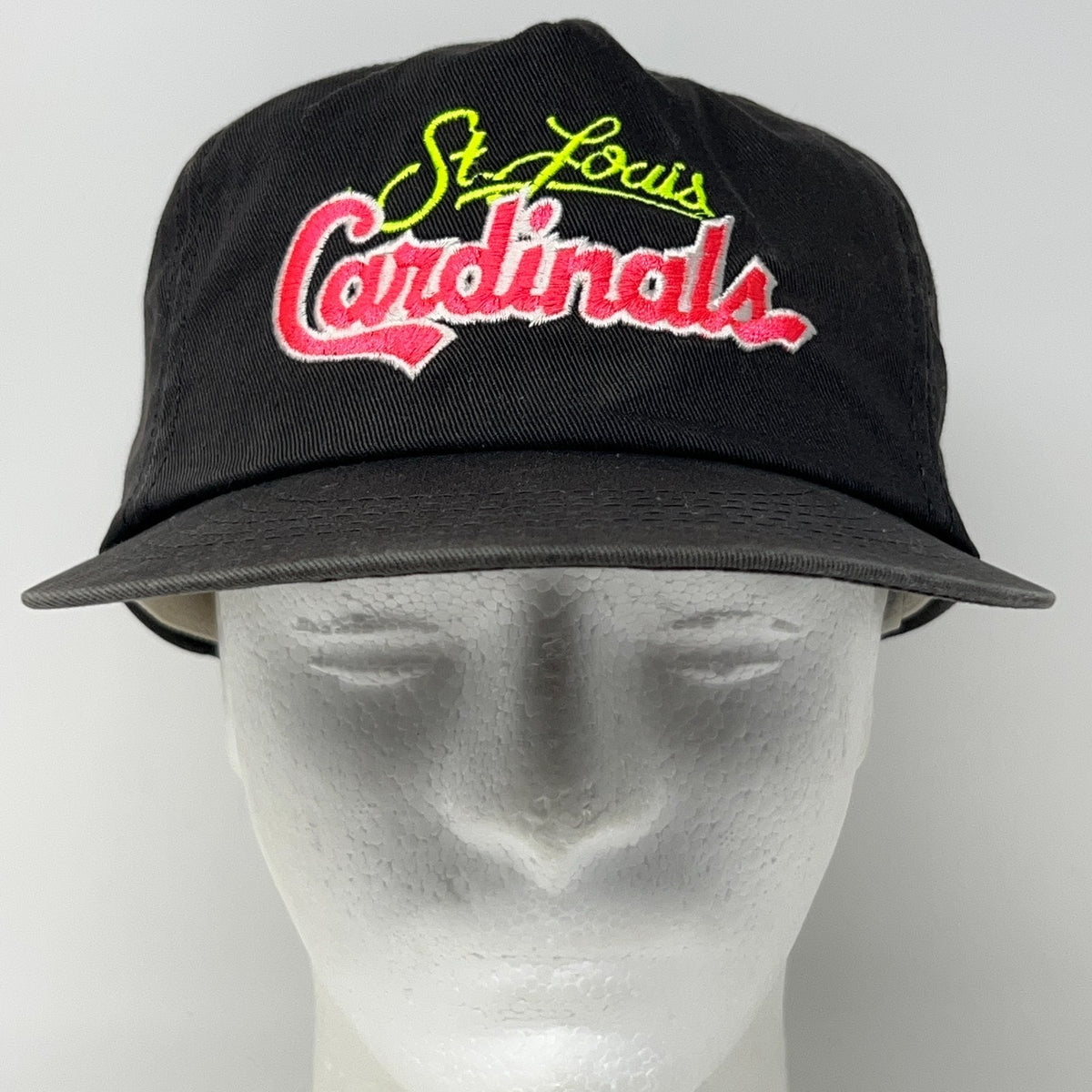 Vintage St Louis Cardinals Hat Baseball Cap MLB Black Snapback ANNCO Made In USA