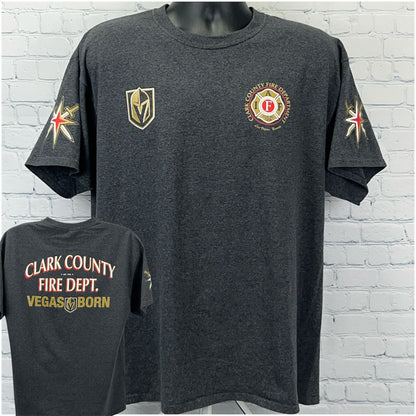 Las Vegas Golden Knights Clark County Fire Dept T Shirt Fireman Gray XL X-Large