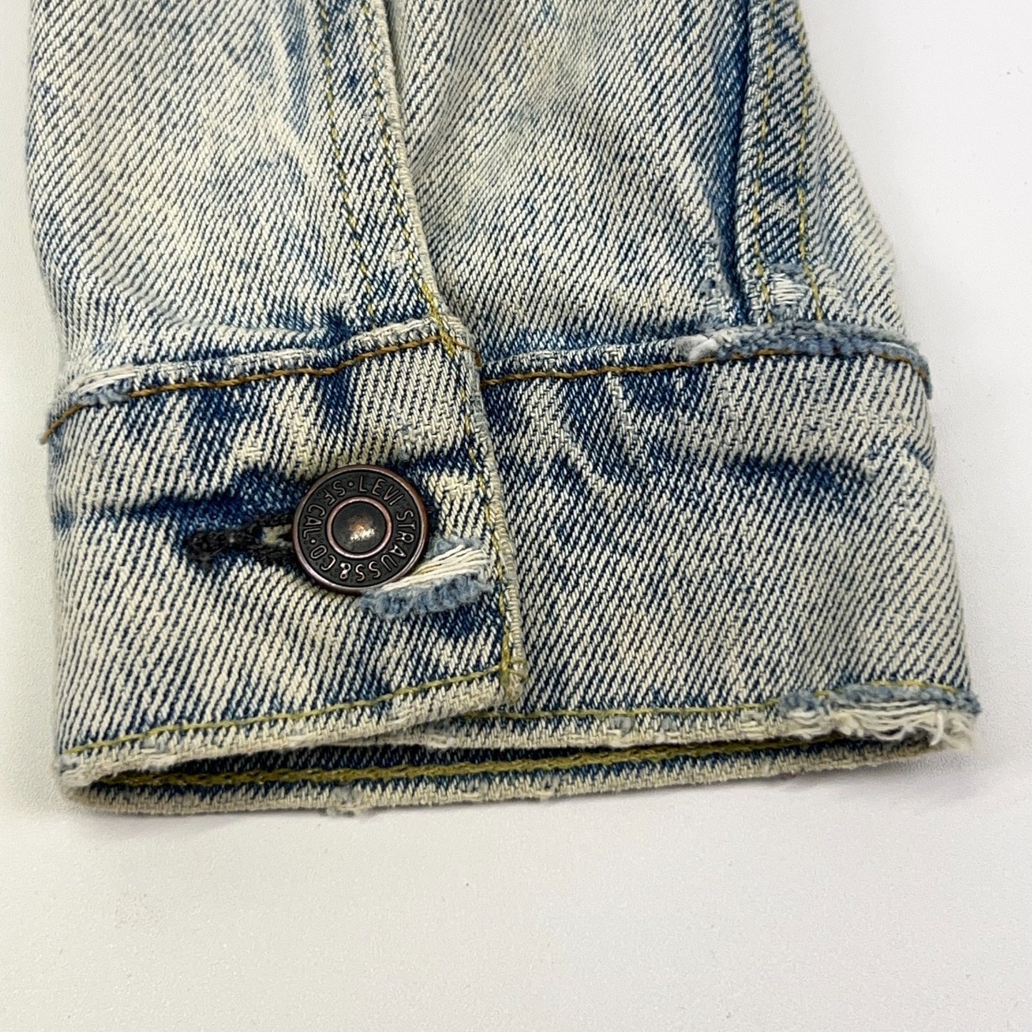 Levis Acid Wash Denim Jean Trucker Jacket S Small Cloud Blue Type III 72334-0225