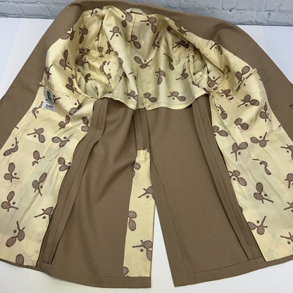 Vintage 70s Sport Coat Jacket Beige Wakes British Club Tennis Pockets Mens 36