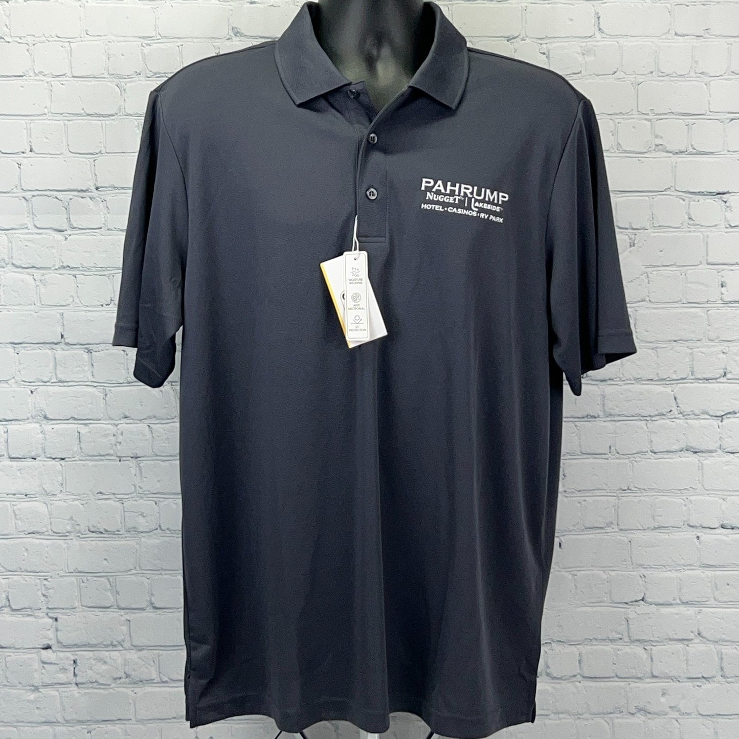 Pahrump Nugget Casino Polo XL X-Large Gray Lakeside Nevada Core365 Short Sleeve