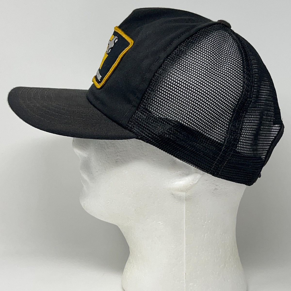 Vintage John Henry Rock Drill Jimco Black Mesh Trucker Hat Baseball Cap Snapback