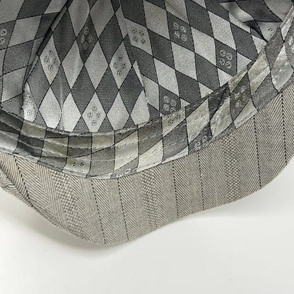 Vintage Stone Herringbone Flat Cap Hat Ivy Newsboy Cabbie Driving Beige S-M