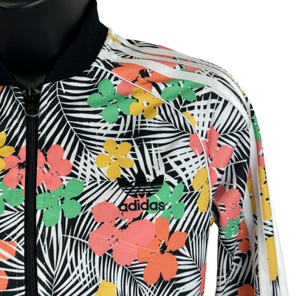 Adidas Floral Girls SST Track Jacket Youth Medium AOP All Over Print Flower Kids