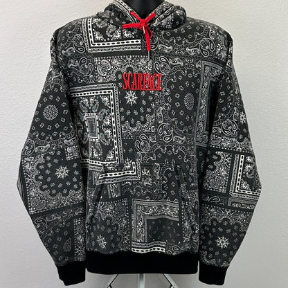 Scarface x Shoe Palace Bandana Hoodie Hooded Sweatshirt Logo Black Mens L Large