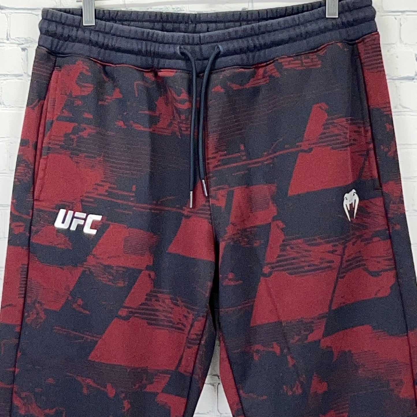 UFC Venum Sweatpants Joggers MMA Drawstring Pockets Red Navy Blue XL X-Large