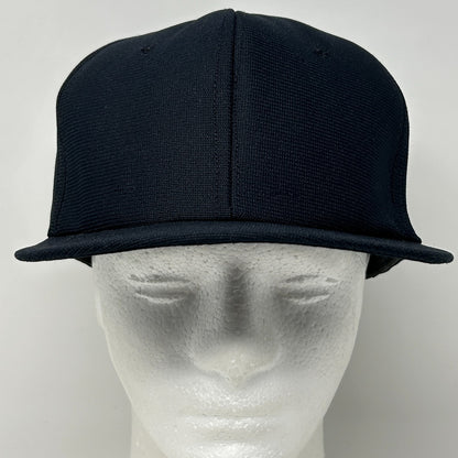 Vintage 80s Solid Blank Hat Baseball Cap Navy Blue Snapback 6 Panel Made In USA