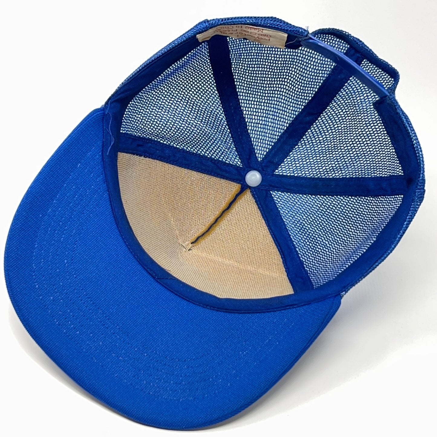 Vintage 80s Fields Hardware Trucker Hat Baseball Cap Waynesville Snapback Blue