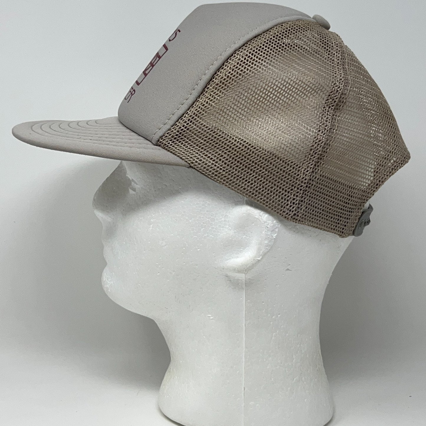 Vintage 80s WSHS Band Booster Trucker Hat Baseball Cap High School Snapback Gray