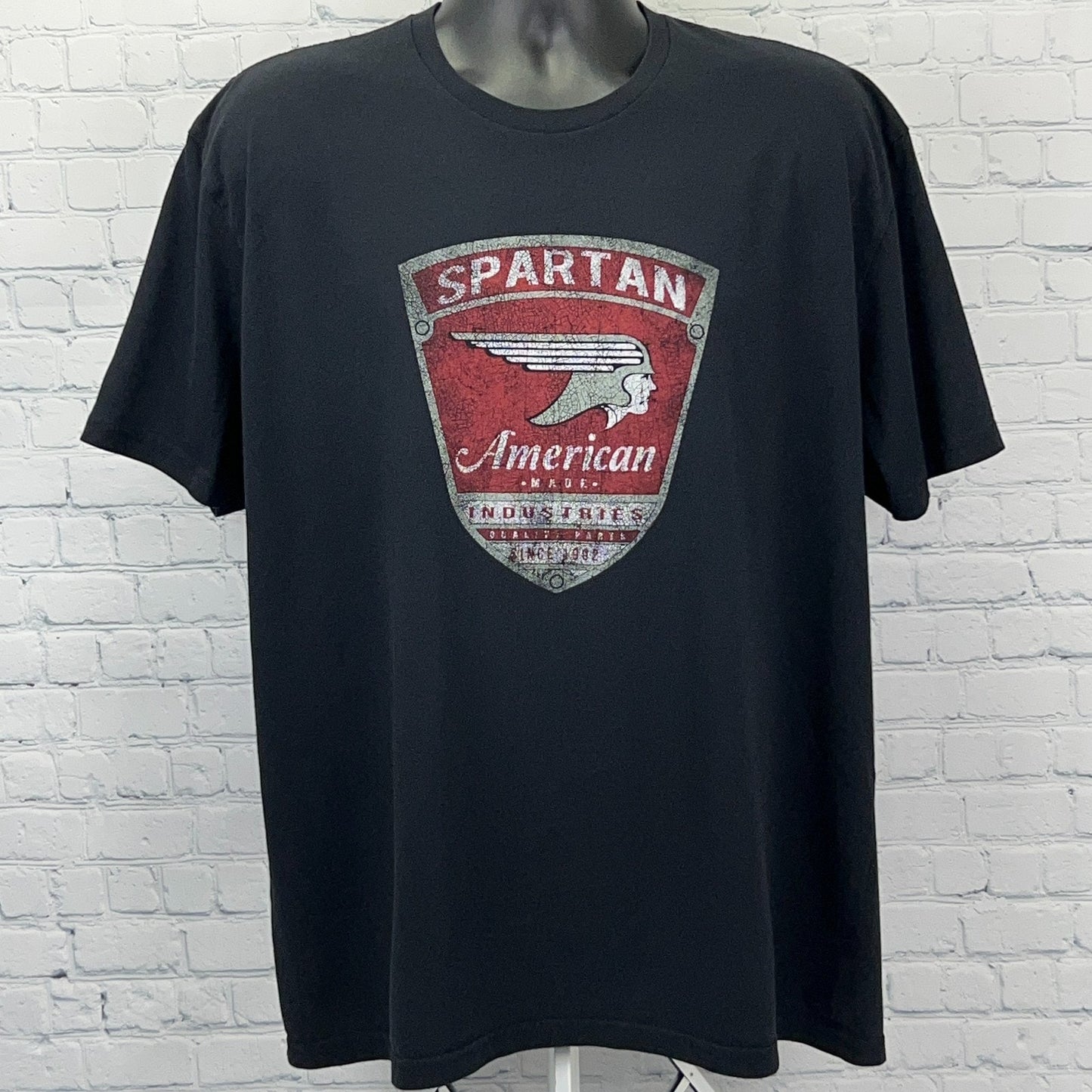 Spartan Aircraft Company T Shirt XXL 2XL Black Aviation Industries Short Sleeve