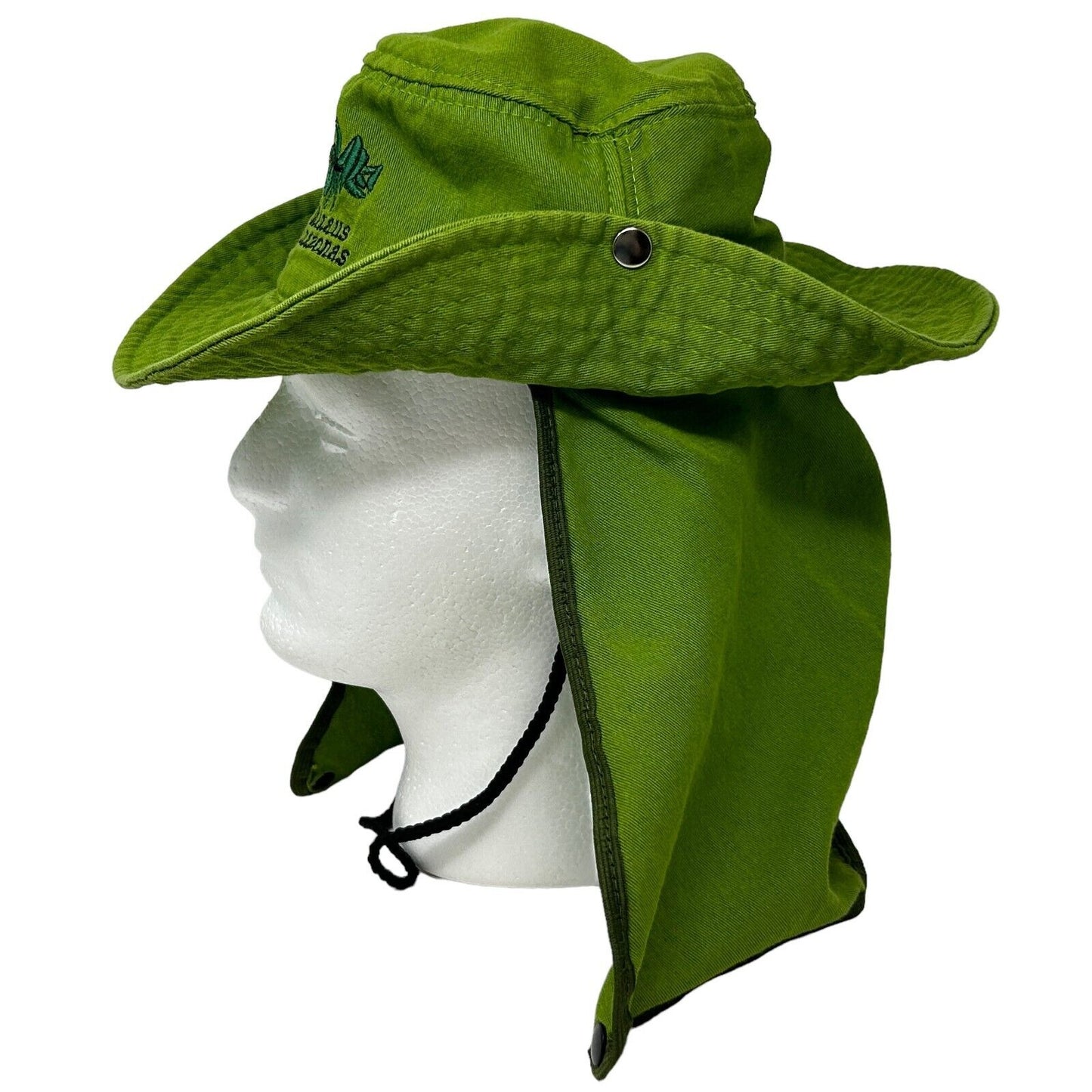 Sombrero boonie juvenil con solapa para el cuello, de Manaus, Amazonas, color verde, Amazonas, Brasil