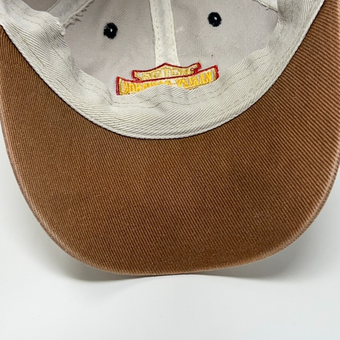 Vintage 90s Harley Davidson Cancun Dad Hat Baseball Cap Biker Strapback Beige