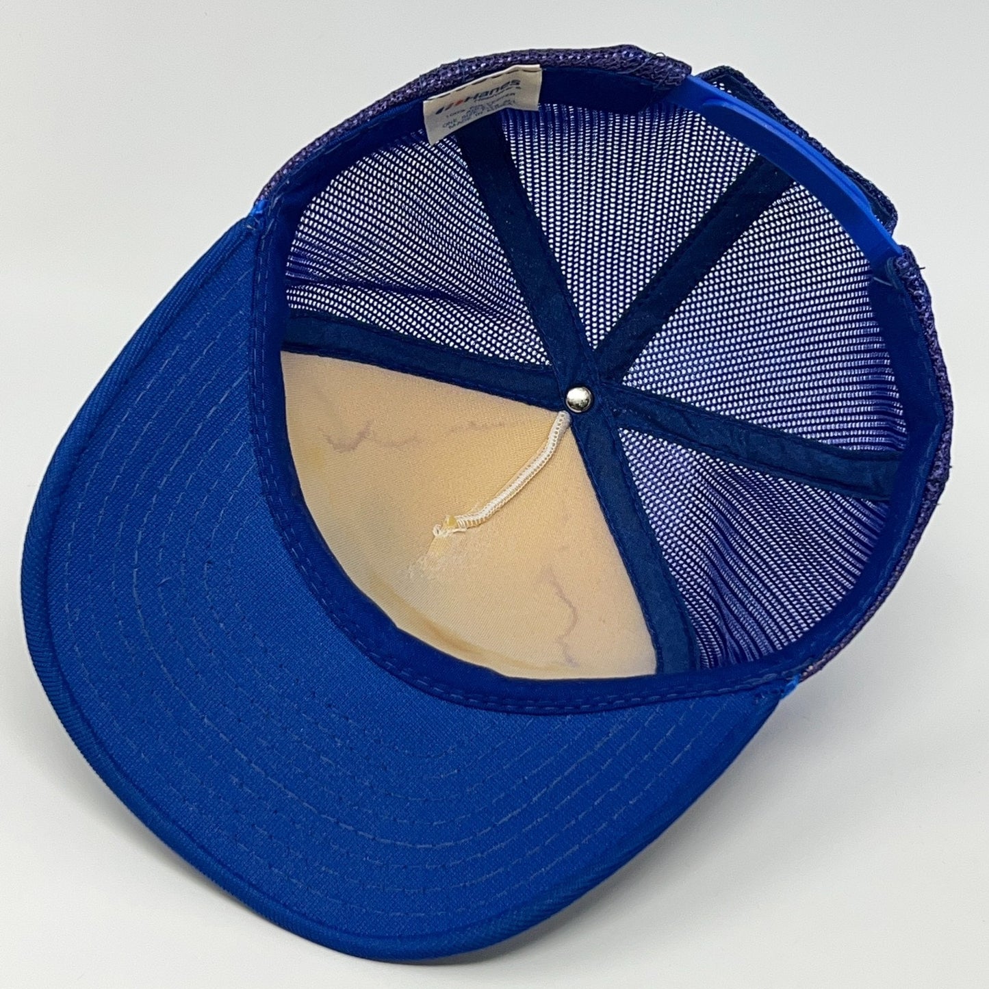 Vintage 80s C&M Delivery Trucker Hat Baseball Cap Trucking Mesh Snapback Blue