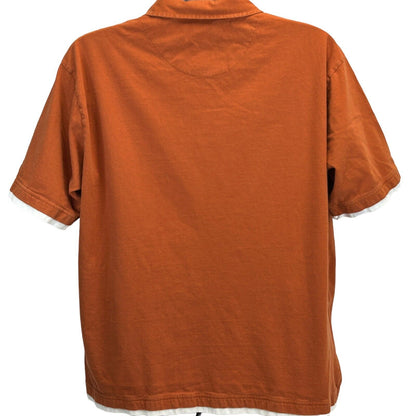 Camiseta tipo polo con diseño en capas de Texas Longhorns, talla extragrande, para hombre, de la Universidad NCAA, color naranja