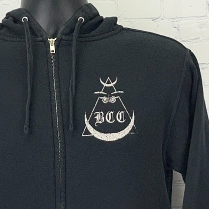 Blackcraft Cult As Above So Below Moth Moon Black Zip Up Hoodie Unisex S Small