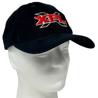 Vintage XFL Logo Baseball Hat Cap Y2Ks 2000s Football WWE Vince McMahon Black