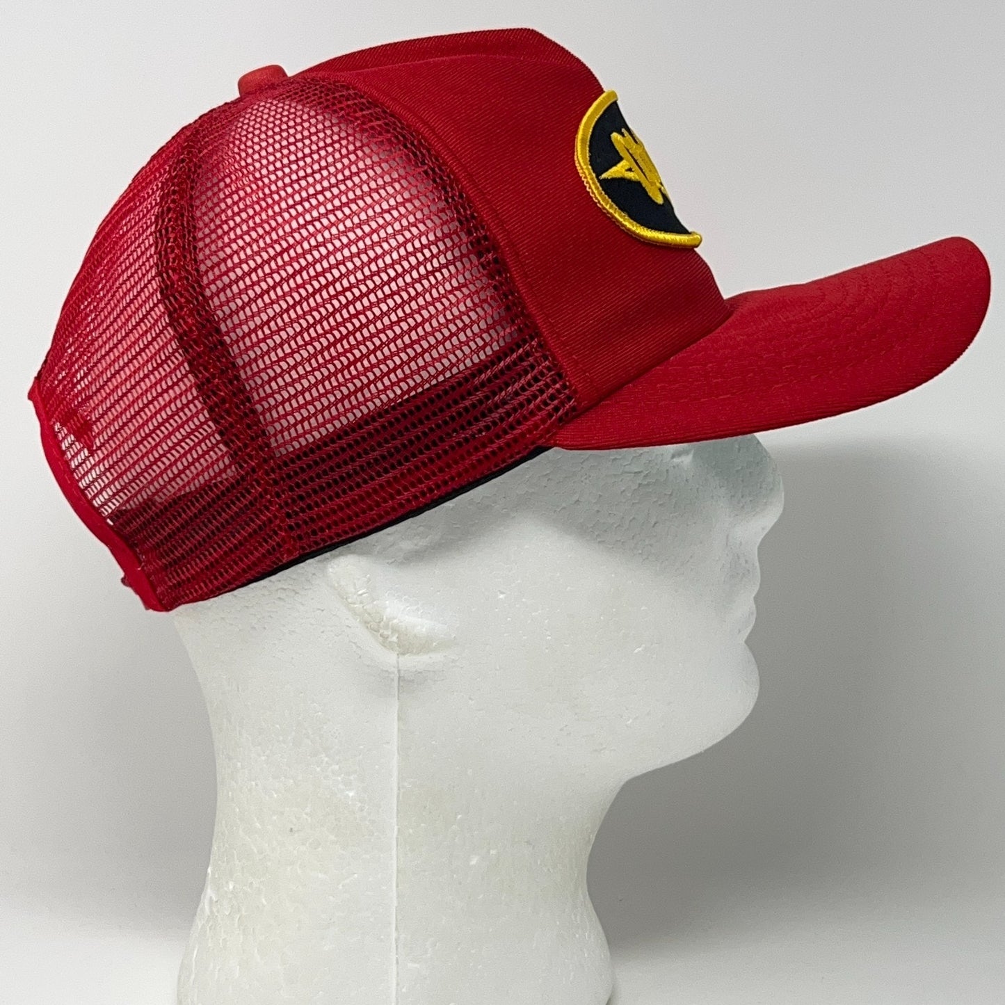 Vintage 80s Arvada Excavating Trucker Hat Baseball Cap Colorado USA Snapback Red
