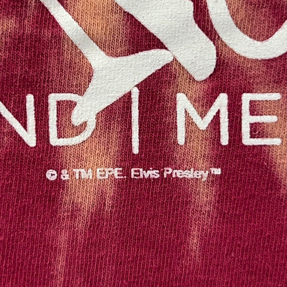 Elvis Presley Graceland Memphis TN Tie Dye Graphic T Shirt Red M Medium Tee