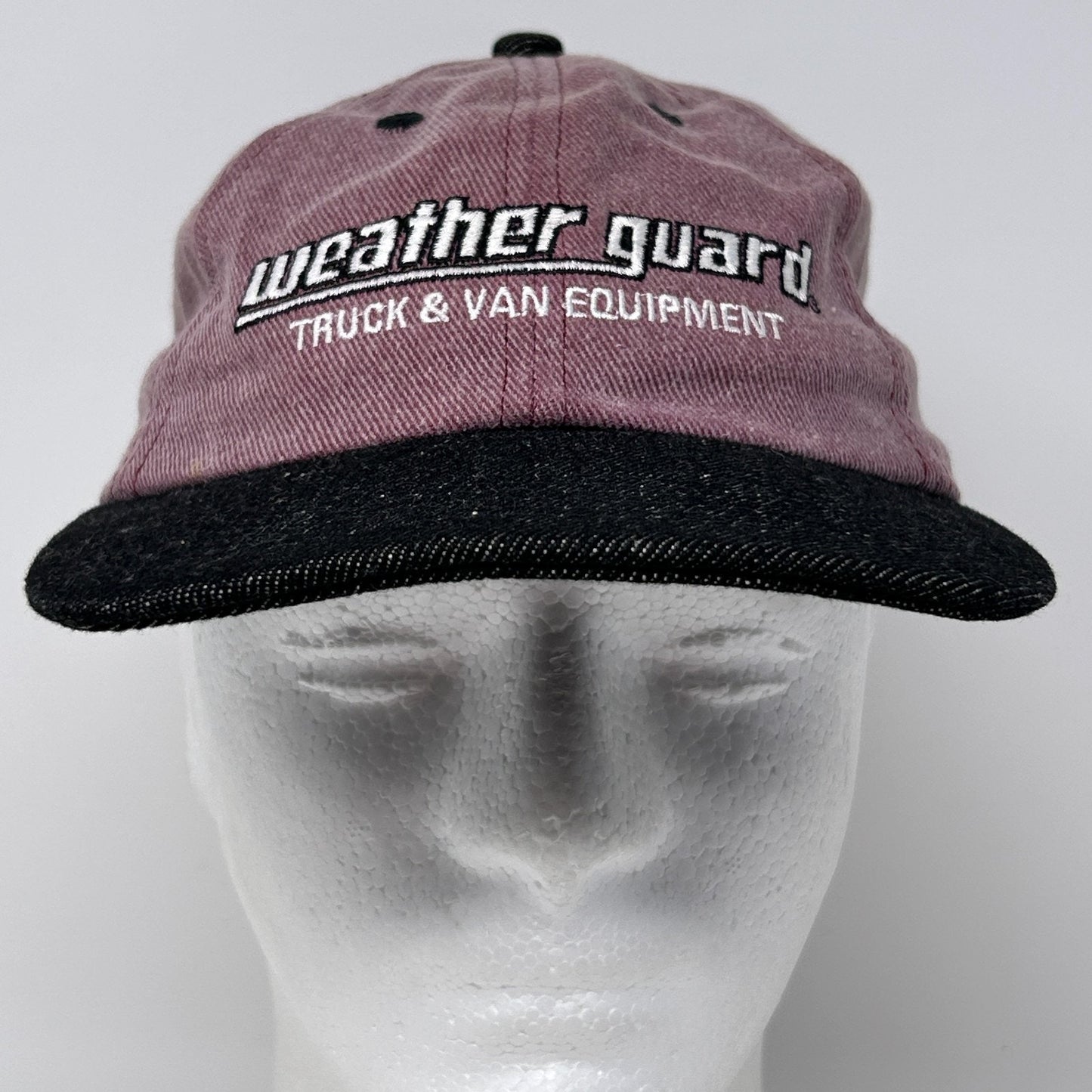 Vintage 90s Weather Guard Dad Hat Baseball Cap Truck Van Equipment Strapback Red