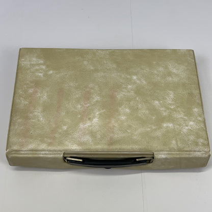 Vintage Nintendo Japanese Mahjong Set Travel Case Yellow Incomplete 127 Tiles