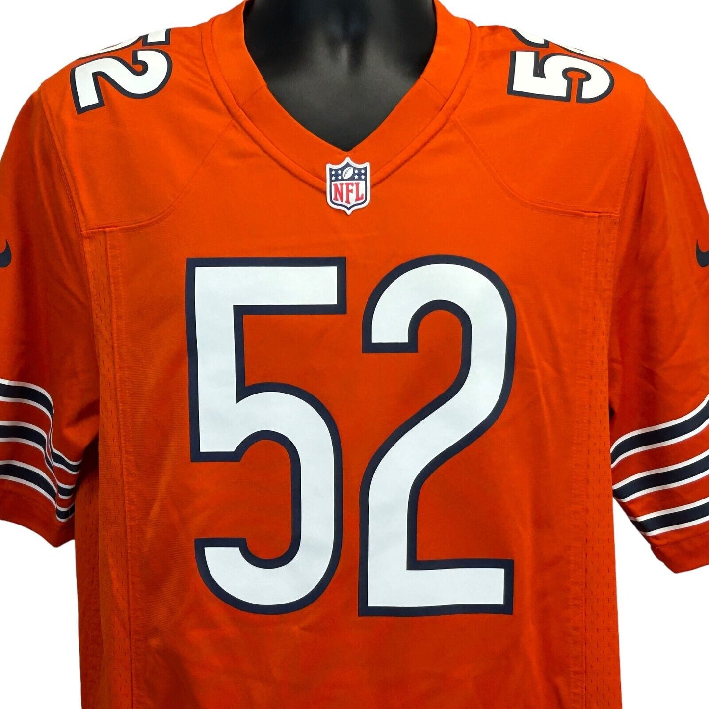 Camiseta Khalil Mack Chicago Bears Jersey para hombre pequeña naranja Nike NFL On Field