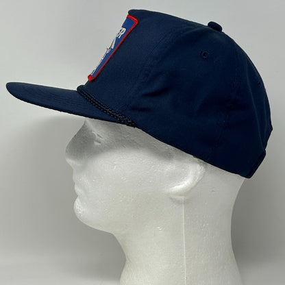 Vintage 80s Graco LineLazer Line Striper Hat Baseball Cap Rope Snapback Blue