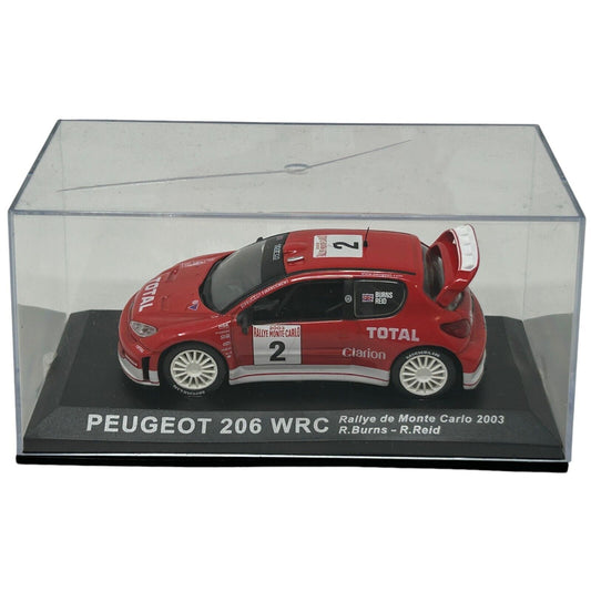 Peugeot 206 WRC Rallye de Monte Carlo 2003 Rally Diecast Race Car 1/43 Altaya