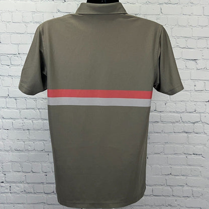 TPC Summerlin Las Vegas Dunning Golf Polo Shirt Mens M Medium Olive Green Stripe