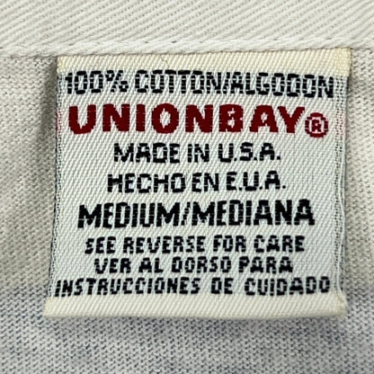 Vintage 90s UNIONBAY Striped Polo Shirt Long Sleeve Blue USA Womens M Medium