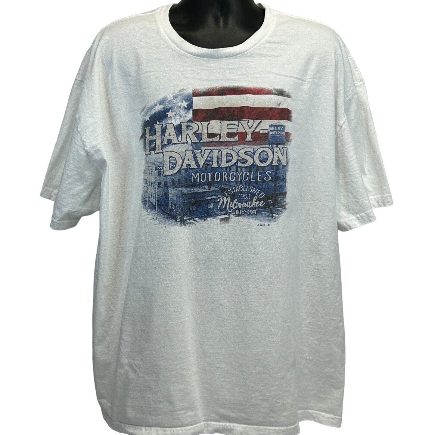 Camiseta Harley Davidson Little Rock Arkansas 4XL para motociclistas fabricada en EE. UU. para hombre, color blanco