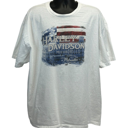 Camiseta Harley Davidson Little Rock Arkansas 4XL para motociclistas fabricada en EE. UU. para hombre, color blanco