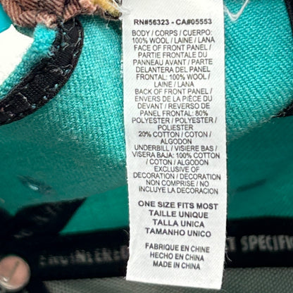 Nike True Swoosh Logo Wool Hat Baseball Cap Snapback 6 Panel Green