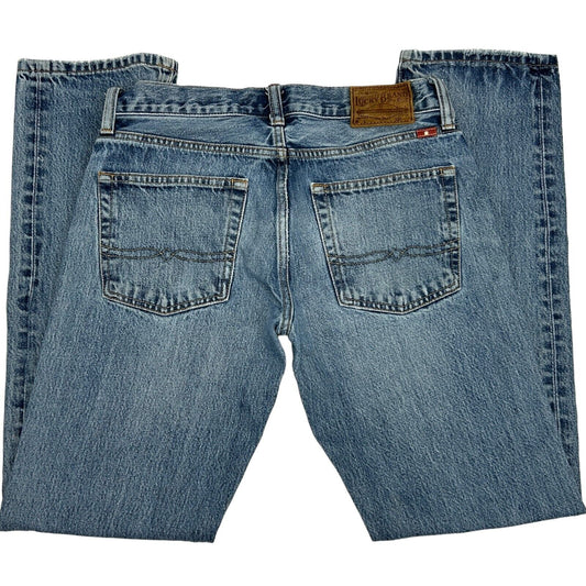 Pantalones vaqueros Lucky Brand 221 de pierna recta para hombre, 29 x 32, denim azul desgastado con efecto bigote