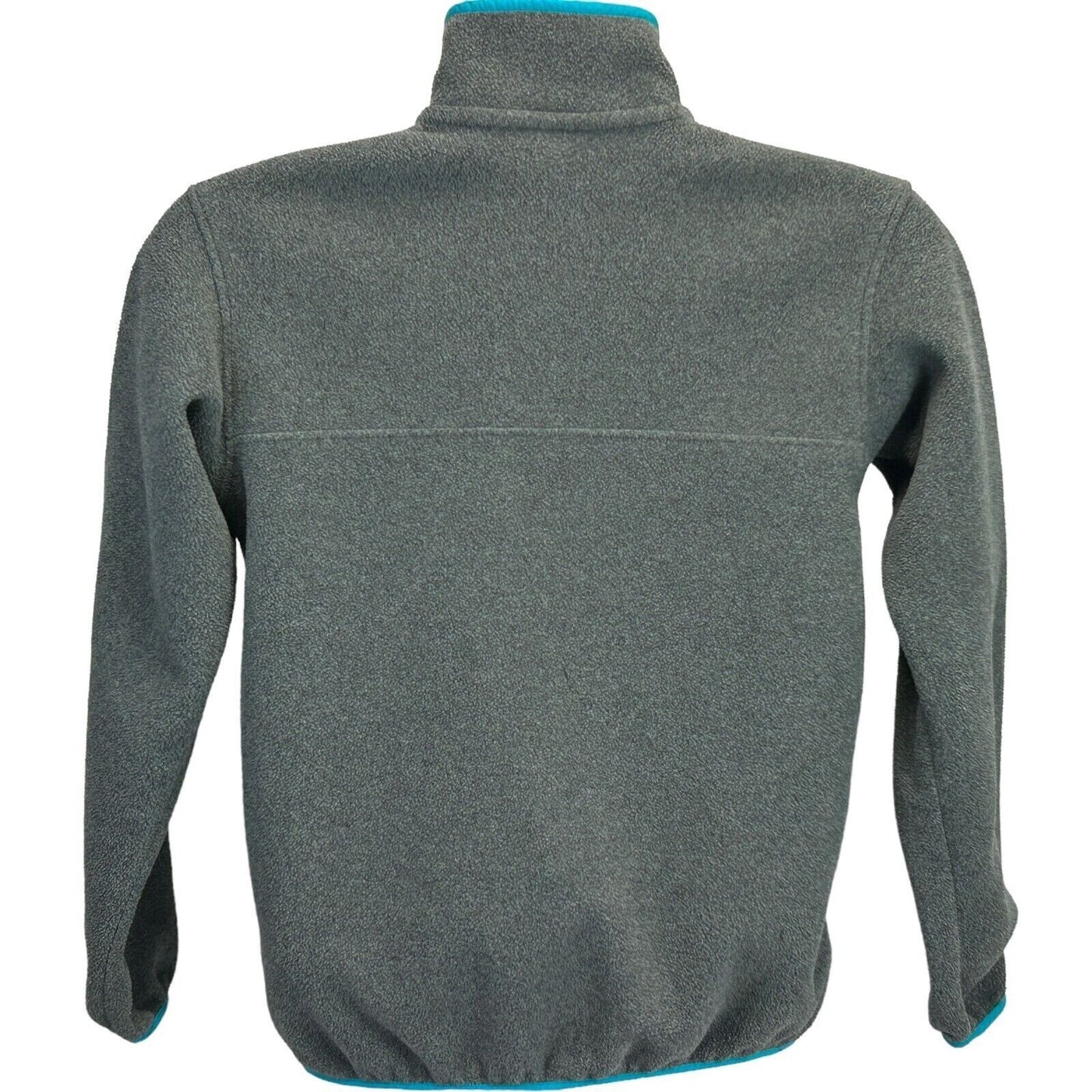 Patagonia Synchilla Henley Fleece Jacket Mens Small Gray Teal Sweater Pocket