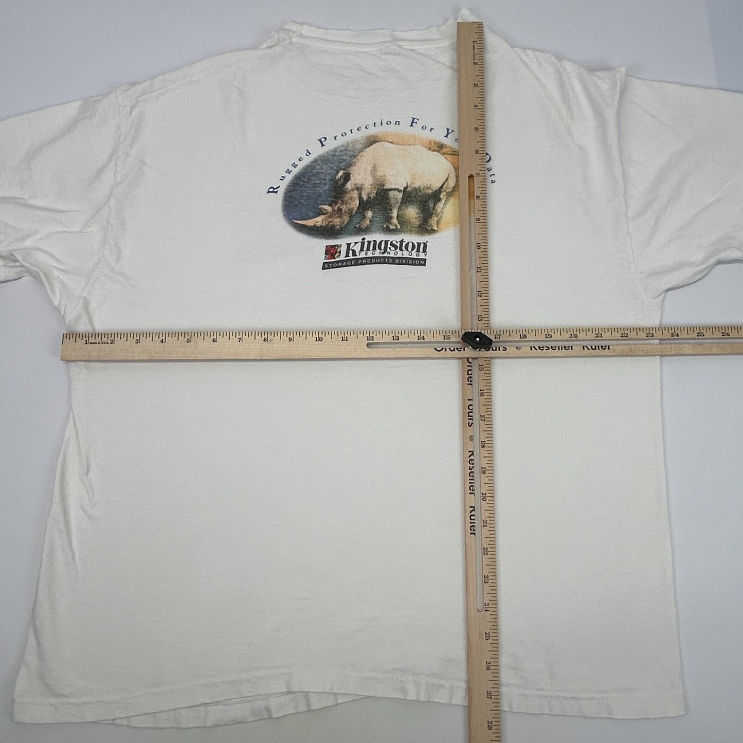 Vintage 90s Distressed Kingston Technology T Shirt Storage Products XL X-Large