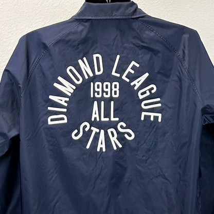 Diamond Supply Co League All Stars Jacket Mens XL X-Large Blue Windbreaker