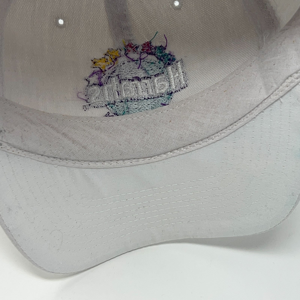 Vintage Harrah's Laughlin Casino Hat Baseball Cap White Snapback Logo Nevada
