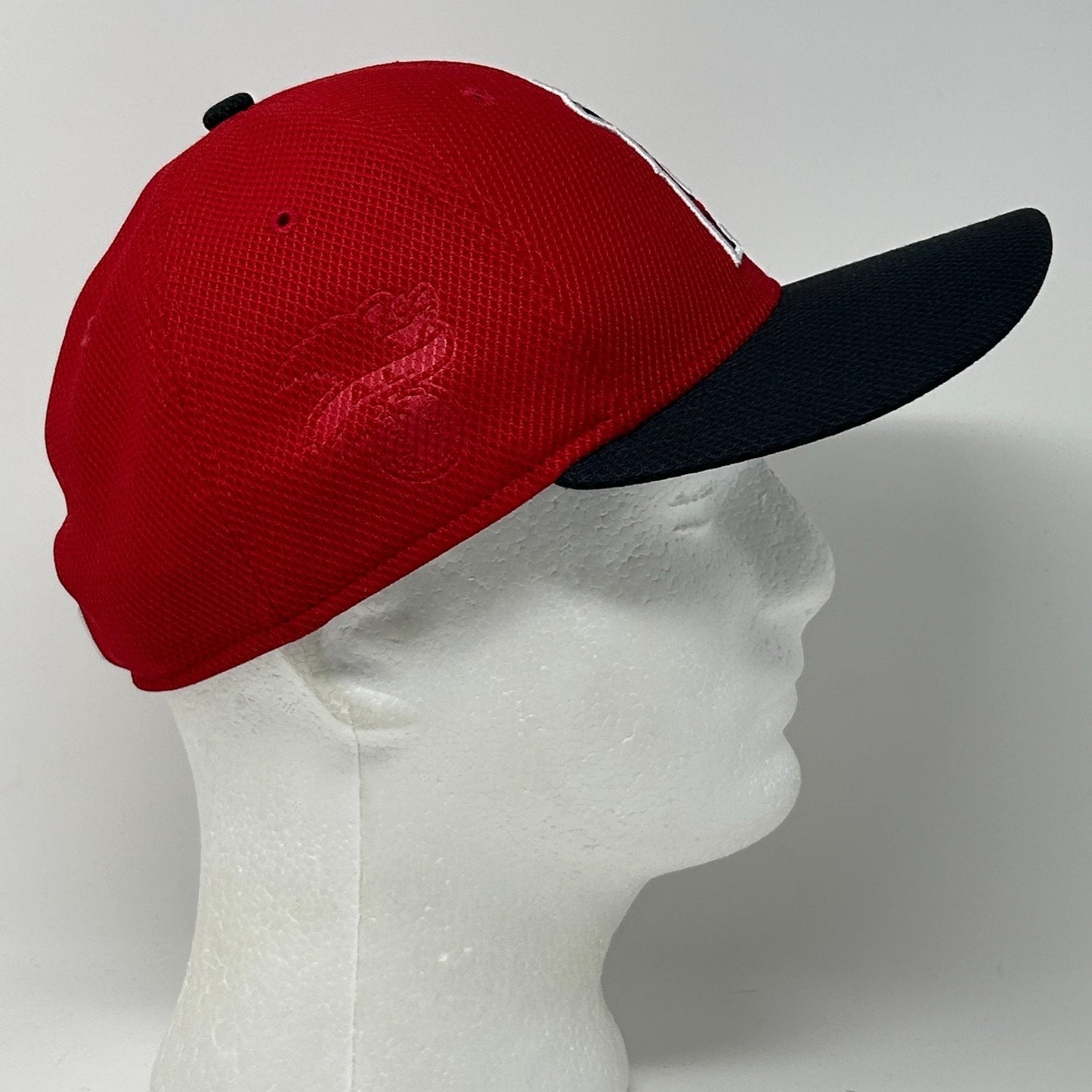 Los Angeles LA Angels Hat Baseball Cap Batting Practice New Era Red Fitted 7 3/8