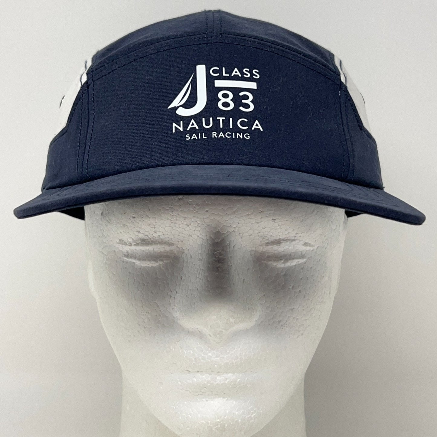 Nautica J Class 83 Sail Racing Camp Hat Baseball Cap 5 Panel Strapback Blue