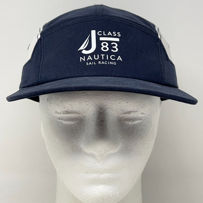 Nautica J Class 83 Sail Racing Camp Hat Baseball Cap 5 Panel Strapback Blue