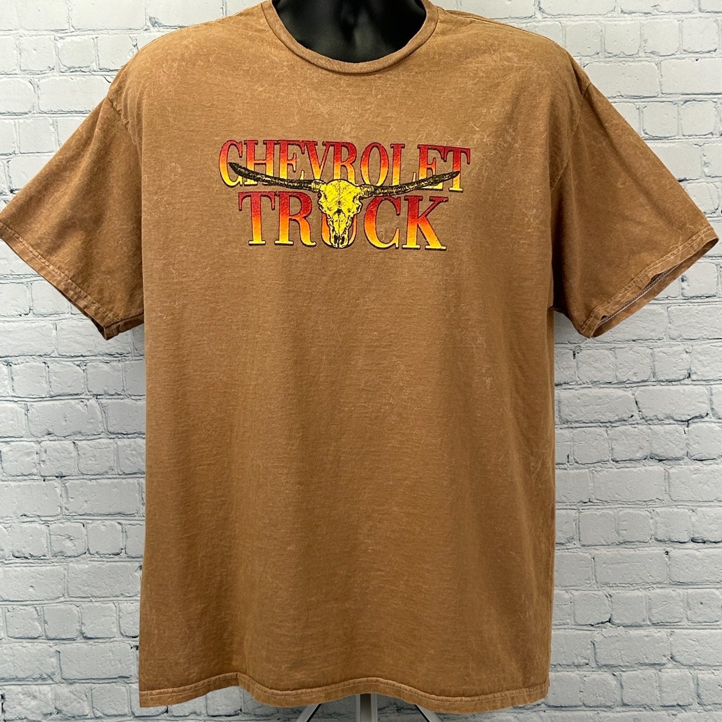 Chevrolet Silverado Pickup Truck T Shirt Chemistry GM Official Brown L Large