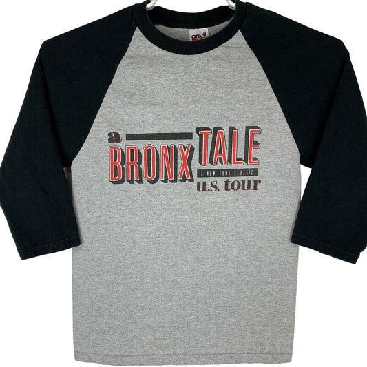 布朗克斯故事之旅插肩版音乐剧纽约灰色黑色图案 T 恤小号