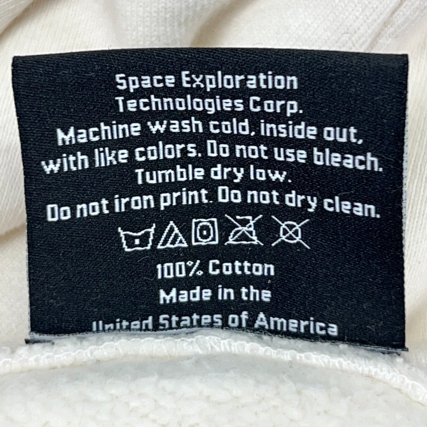 SpaceX Starship Schematics Hoodie Ivory Hooded Sweatshirt Made In USA XXL 2XL