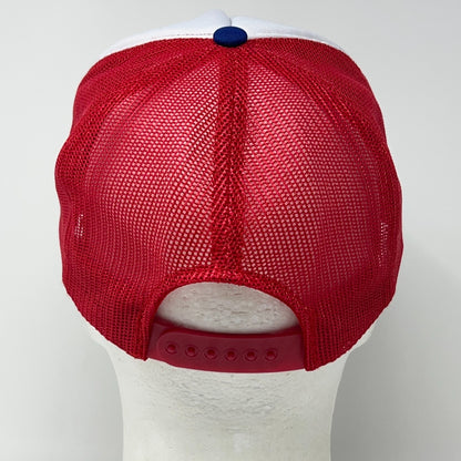 Vintage 80s USA Olympics McDonalds Trucker Hat Baseball Cap Mesh Snapback Red