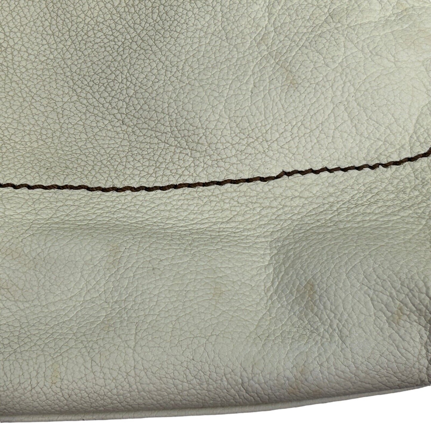 Fossil Keely - Bolso bandolera grande de piel granulada para mujer, color blanco hueso y marrón
