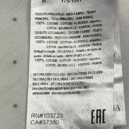 Armani Exchange Polo Shirt AX Spotted Polka Dot Pocket White Mens M Medium
