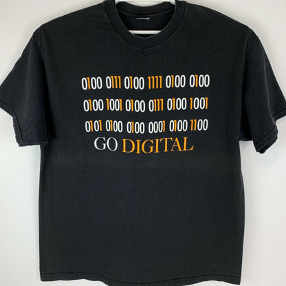 Go Digital Go SMPTE T Shirt X-Large Movie Motion Picture TV Engineers Mens Black